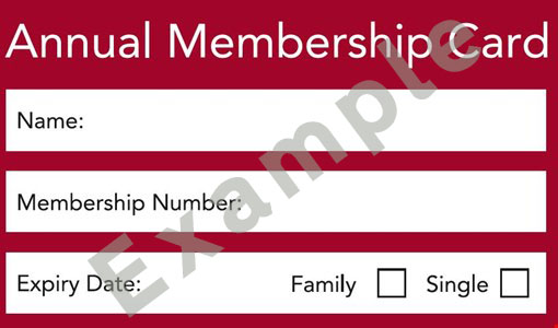 Membership card example