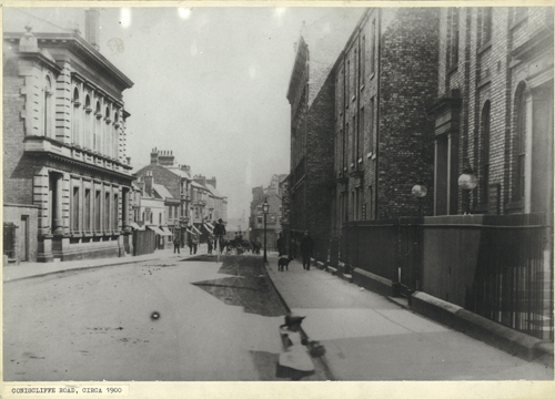 Black and white photo of Darlington 1900's
