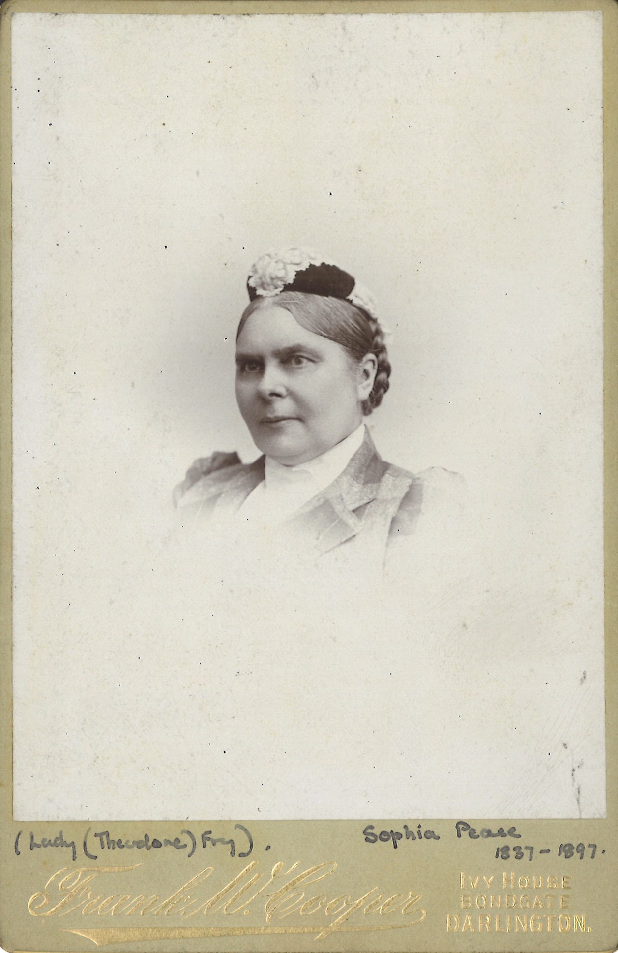 Sophia Fry - Image courtesy of the Centre for Local Studies at Darlington Library